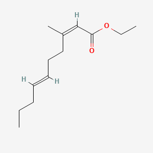 molecular formula C13H22O2 B13803427 (2Z,6E)-3-Methyl-2,6-decadienoic acid ethyl ester 