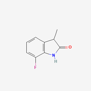 molecular formula C9H8FNO B1380346 7-Fluoro-3-methyl-2,3-dihydro-1H-indol-2-one CAS No. 1368448-61-6