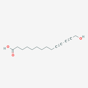 molecular formula C14H20O3 B13803466 14-Hydroxy-10,12-tetradecadiynoic acid CAS No. 86840-72-4
