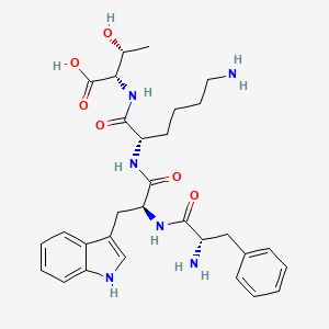 molecular formula C30H40N6O6 B13803474 Phenylalanyl-tryptophyl-lysyl-threonine CAS No. 91853-94-0