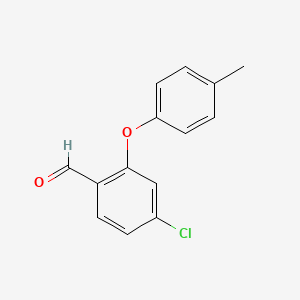 molecular formula C14H11ClO2 B13803515 4-Chloro-2-p-tolyloxybenzaldehyde 