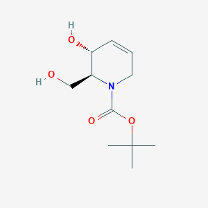 molecular formula C11H19NO4 B13803523 tert-butyl (2S,3R)-3-hydroxy-2-(hydroxymethyl)-3,6-dihydro-2H-pyridine-1-carboxylate 