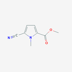 molecular formula C8H8N2O2 B1380359 methyl 5-cyano-1-methyl-1H-pyrrole-2-carboxylate CAS No. 1041644-52-3