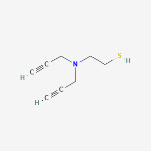 molecular formula C8H11NS B13803613 Ethanethiol, 2-(di(2-propynyl)amino)- CAS No. 75606-37-0