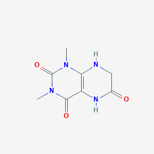 molecular formula C8H10N4O3 B13803621 2,4,6(3H)-Pteridinetrione, 1,5,7,8-tetrahydro-1,3-dimethyl- 