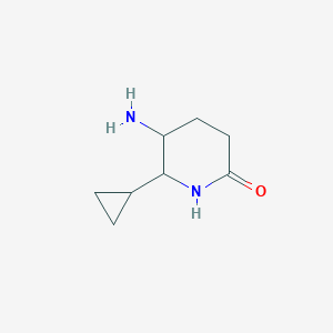 molecular formula C8H14N2O B1380363 5-Amino-6-cyclopropylpiperidin-2-one CAS No. 1521978-53-9