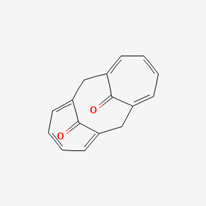 molecular formula C16H12O2 B13803643 tricyclo[8.4.1.13,8]hexadeca-1(14),3,5,7,10,12-hexaene-15,16-dione CAS No. 104713-92-0