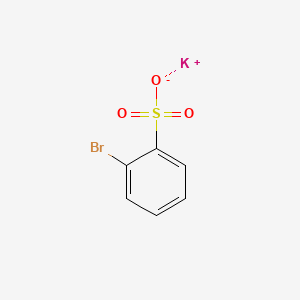 molecular formula C6H4BrKO3S B13803657 Benzenesulfonic acid, 2-bromo-, potassium salt CAS No. 63468-58-6