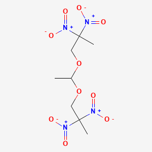 molecular formula C8H14N4O10 B13803690 Propane, 1,1'-[ethylidenebis(oxy)]bis[2,2-dinitro- CAS No. 5108-69-0