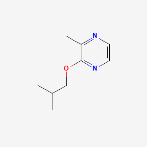 molecular formula C9H14N2O B13803725 Pyrazine, 2-methyl-3-(2-methylpropoxy)- CAS No. 68171-55-1