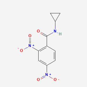 molecular formula C10H9N3O5 B13803740 N-cyclopropyl-2,4-dinitrobenzamide CAS No. 544656-54-4