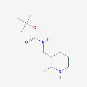 molecular formula C12H24N2O2 B1380377 tert-Butyl N-[(2-methylpiperidin-3-yl)methyl]carbamate CAS No. 1782220-15-8