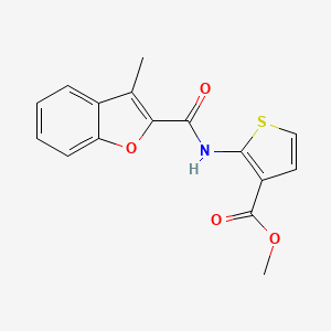 molecular formula C16H13NO4S B13803774 Methyl 2-{[(3-methyl-1-benzofuran-2-yl)carbonyl]amino}thiophene-3-carboxylate 