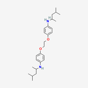 molecular formula C26H40N2O2 B13803787 Ethane, 1,2-bis(4-(1,3-dimethylbutyl)aminophenoxy)- CAS No. 68310-87-2