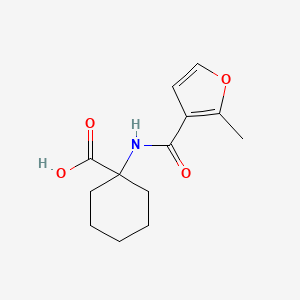 molecular formula C13H17NO4 B13803829 1-[(2-Methylfuran-3-carbonyl)amino]cyclohexane-1-carboxylic acid 