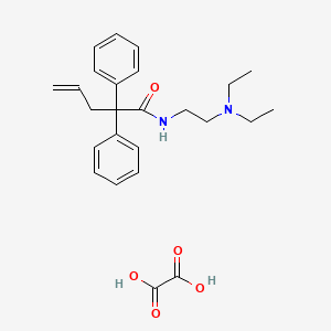 molecular formula C25H32N2O5 B13803835 N-[2-(diethylamino)ethyl]-2,2-diphenylpent-4-enamide;oxalic acid CAS No. 5432-92-8