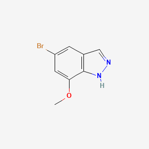 molecular formula C8H7BrN2O B1380386 5-Bromo-7-methoxy-1H-indazole CAS No. 1374652-62-6