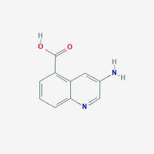 molecular formula C10H8N2O2 B1380391 3-氨基喹啉-5-羧酸 CAS No. 1539636-62-8