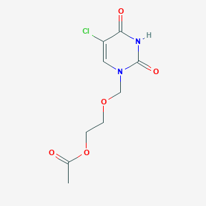 molecular formula C9H11ClN2O5 B13803911 2-[(5-chloro-2,4-dioxopyrimidin-1-yl)methoxy]ethyl acetate CAS No. 81777-43-7