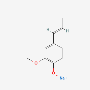 molecular formula C10H11NaO2 B13803923 Sodium 2-methoxy-4-(1-propenyl)phenolate CAS No. 63661-65-4