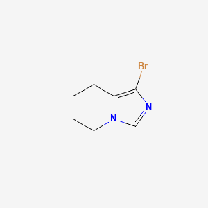 molecular formula C7H9BrN2 B1380393 1-bromo-5H,6H,7H,8H-imidazo[1,5-a]pyridine CAS No. 1554534-02-9