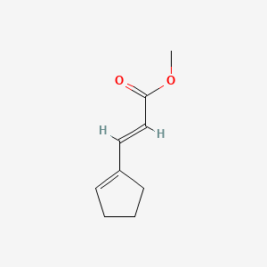 molecular formula C9H12O2 B13803934 3-Cyclopent-1-enyl-acrylic acid methyl ester 