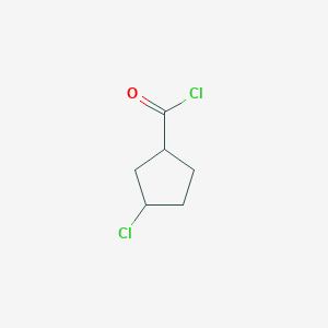 molecular formula C6H8Cl2O B13803958 3-Chlorocyclopentane-1-carbonyl chloride CAS No. 56447-14-4