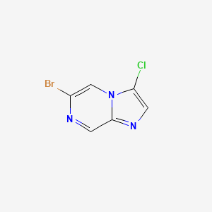molecular formula C6H3BrClN3 B1380397 6-Bromo-3-chloroimidazo[1,2-a]pyrazine CAS No. 1239441-36-1