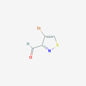 molecular formula C4H2BrNOS B1380399 4-溴异噻唑-3-甲醛 CAS No. 88982-79-0