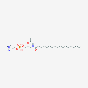 molecular formula C28H59N2O6P B013804 [2-Ethoxy-3-(octadecanoylamino)propyl] 2-(trimethylazaniumyl)ethyl phosphate CAS No. 112989-02-3