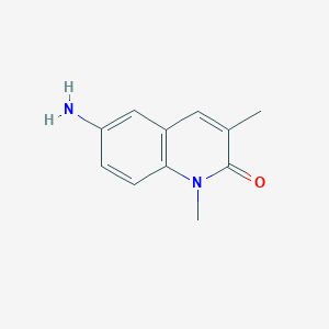 molecular formula C11H12N2O B1380400 6-Amino-1,3-dimethyl-1,2-dihydroquinolin-2-one CAS No. 1425927-75-8