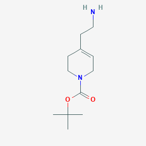 molecular formula C12H22N2O2 B1380401 Tert-butyl 4-(2-aminoethyl)-1,2,3,6-tetrahydropyridine-1-carboxylate CAS No. 1537603-47-6