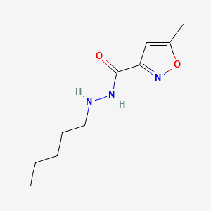 molecular formula C10H17N3O2 B13804016 5-Methyl-N'-pentylisoxazole-3-carbohydrazide 