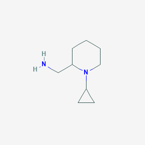 molecular formula C9H18N2 B1380402 (1-Cyclopropylpiperidin-2-yl)methanamine CAS No. 1515351-76-4