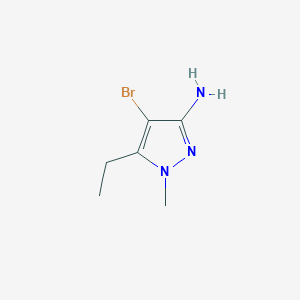 molecular formula C6H10BrN3 B1380404 4-Bromo-5-ethyl-1-methyl-1H-pyrazol-3-amine CAS No. 1554320-22-7