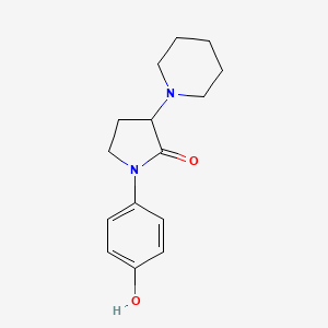 molecular formula C15H20N2O2 B13804062 1-(p-Hydroxyphenyl)-3-piperidino-2-pyrrolidinone CAS No. 6103-55-5