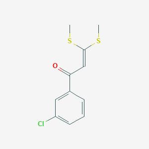 molecular formula C11H11ClOS2 B13804078 1-(3-Chlorophenyl)-3,3-bis(methylsulfanyl)prop-2-EN-1-one CAS No. 56944-68-4