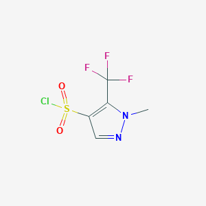 molecular formula C5H4ClF3N2O2S B1380408 1-methyl-5-(trifluoromethyl)-1H-pyrazole-4-sulfonyl chloride CAS No. 1365939-85-0