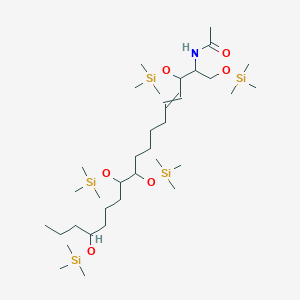 molecular formula C35H79NO6Si5 B13804115 N-[2,9,10,14-Tetrakis[(trimethylsilyl)oxy]-1-[[(trimethylsilyl)oxy]methyl]-3-heptadecenyl]acetamide CAS No. 56247-92-8