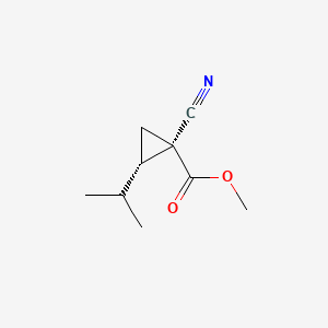 molecular formula C9H13NO2 B13804137 methyl (1R,2S)-1-cyano-2-propan-2-ylcyclopropane-1-carboxylate 