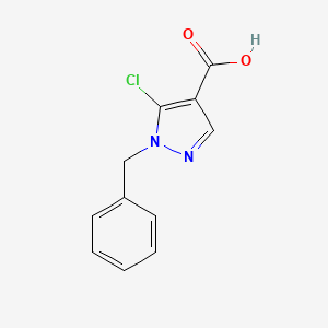 molecular formula C11H9ClN2O2 B1380417 1-benzyl-5-chloro-1H-pyrazole-4-carboxylic acid CAS No. 1565755-08-9