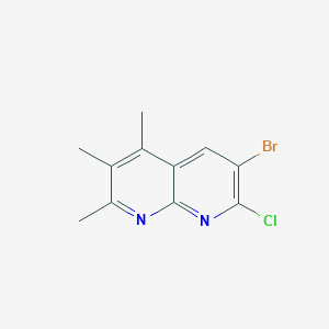 6-Bromo-7-chloro-2,3,4-trimethyl-1,8-naphthyridine
