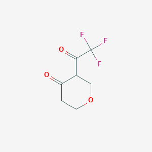 molecular formula C7H7F3O3 B138042 3-(Trifluoroacetyl)oxan-4-one CAS No. 158351-87-2
