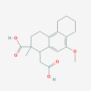 molecular formula C19H24O5 B13804211 1-(Carboxymethyl)-9-methoxy-2-methyl-1,2,3,4,5,6,7,8-octahydrophenanthrene-2-carboxylic acid CAS No. 6636-47-1