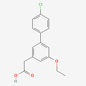 molecular formula C16H15ClO3 B13804218 3-Biphenylacetic acid, 4'-chloro-5-ethoxy- CAS No. 61888-61-7