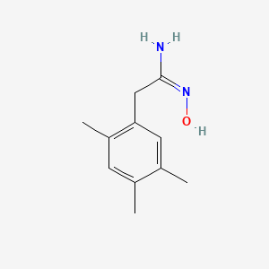molecular formula C11H16N2O B13804239 N-Hydroxy-2-(2,4,5-trimethyl-phenyl)-acetamidine 
