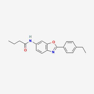 molecular formula C19H20N2O2 B13804272 N-[2-(4-ethylphenyl)-1,3-benzoxazol-6-yl]butanamide 