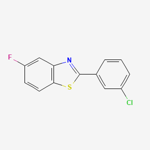 molecular formula C13H7ClFNS B13804280 2-(3-Chlorophenyl)-5-fluorobenzo[d]thiazole 