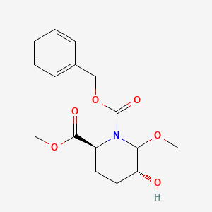 molecular formula C16H21NO6 B13804330 Methyl (2S,5R)-1-cbz-5-hydroxy-6-methoxypipecolinate CAS No. 824943-45-5