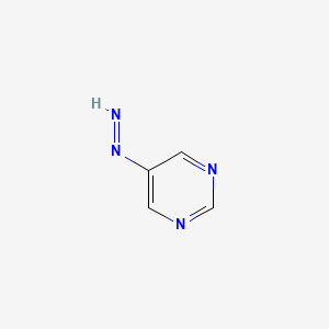 molecular formula C4H4N4 B13804355 Pyrimidine, 5-diazenyl- 